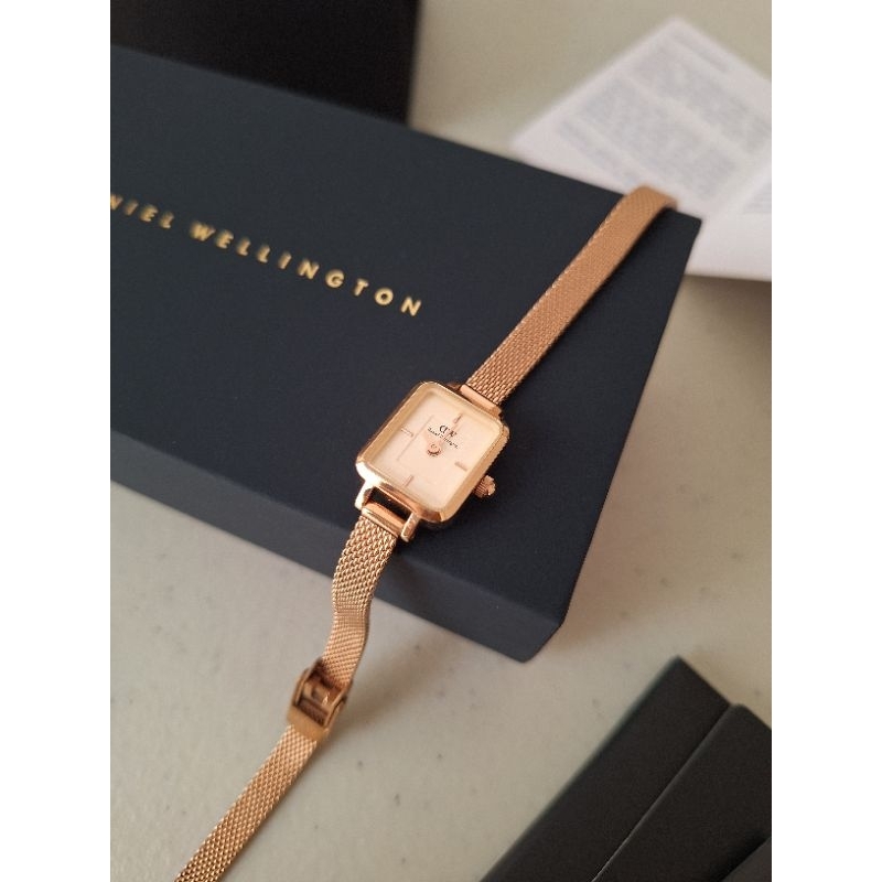 Daniel Wellington Quadro Mini Melrose Rose Gold Champagne- DW00100651