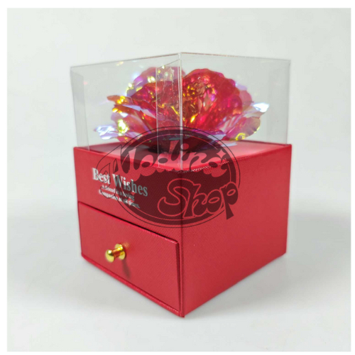 

Kotak Box Transparan Estetik Bunga Mawar Tempat Penyimpanan Display Perhiasan