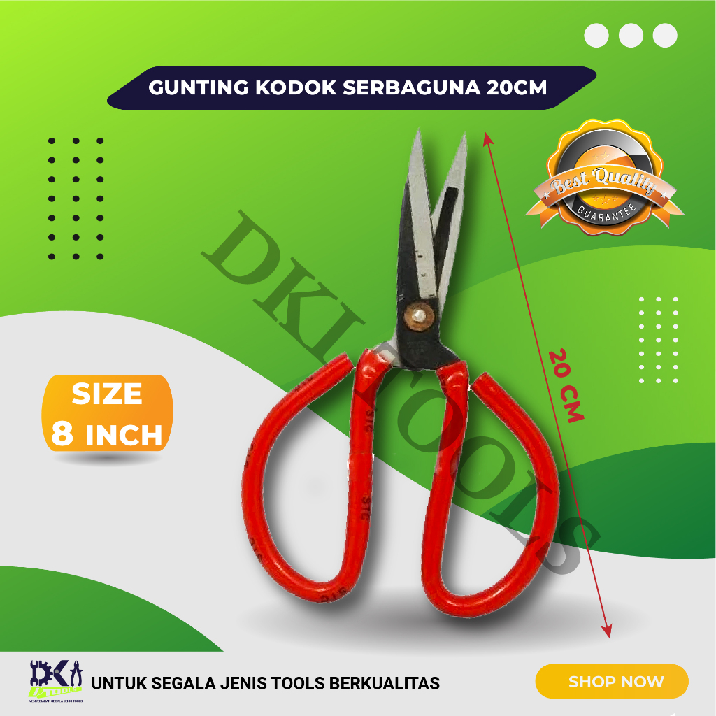 

STC Gunting Kodok Serbaguna Gunting Kain Gunting Seng 8" Inch 20 Cm