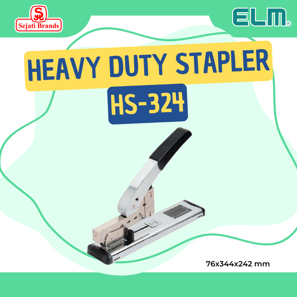 ELM Stapler Heavy Duty HS-324 Staples Besar