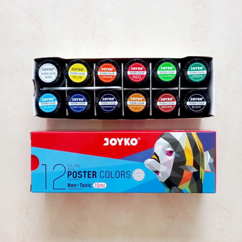 

[ 12 WARNA MURAH ] Cat Poster Color 10 ml Joyko POC-10ML-12 Warna