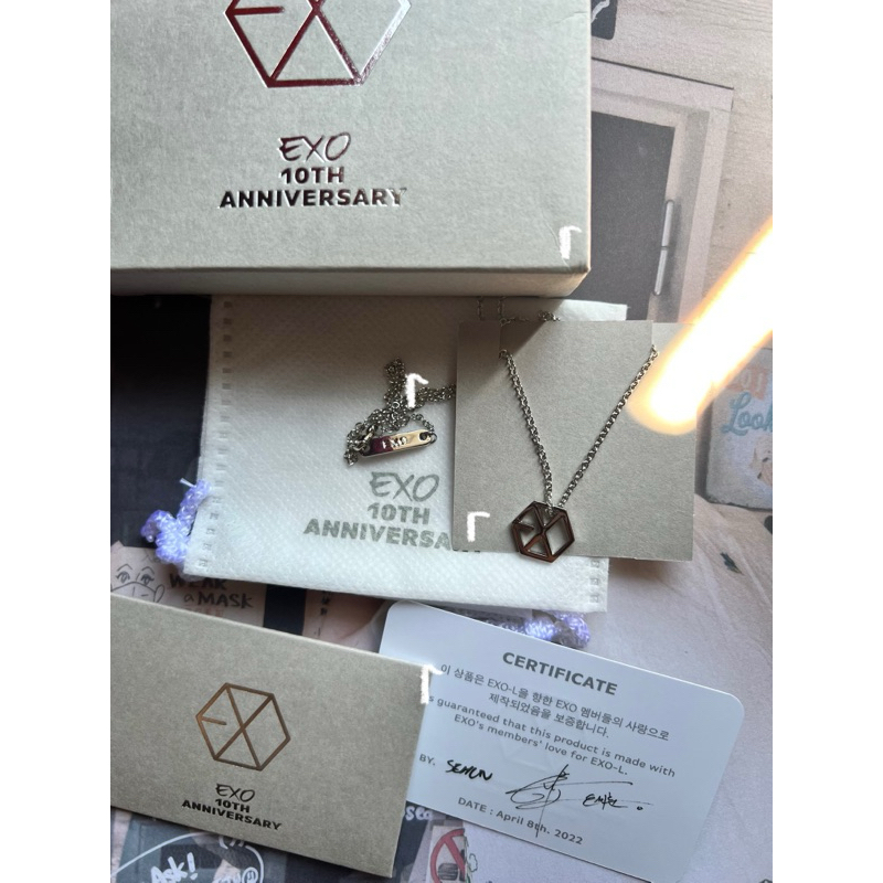 [booked] official necklace only merchandise md anniversary 10th EXO