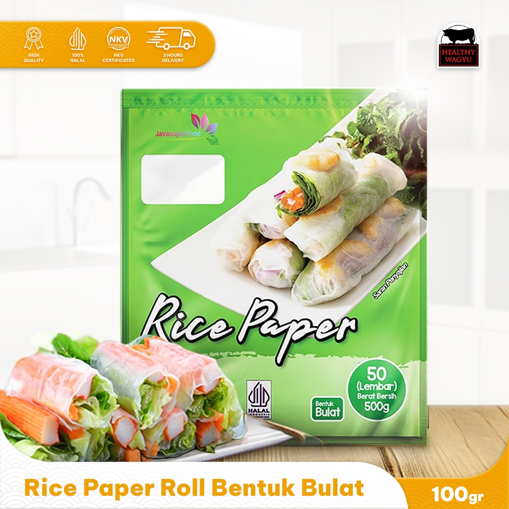 

Rice Paper Roll Java Super Food Bulat 20 lembar / Kulit Lumpia Healthy Wagyu