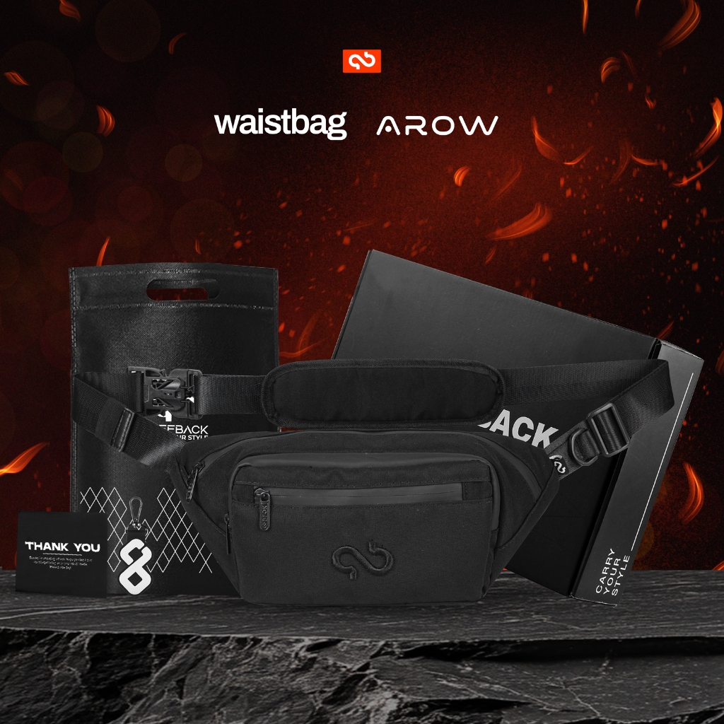 Buffback - Waistbag Arow | Tas Pinggang Pria | Tas Waterproof-Anti Bara