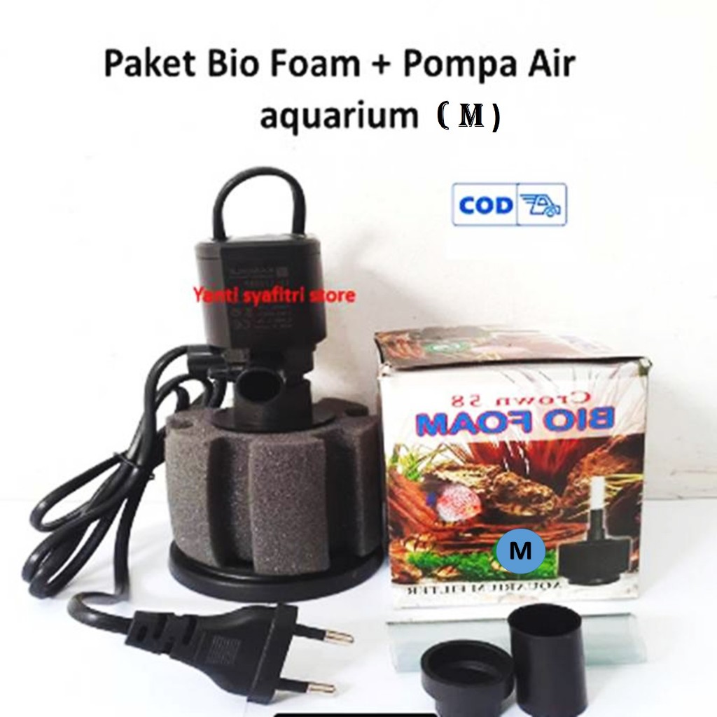 pompa filter aquarium bio foam breeding filter set aquascape paket lengkap