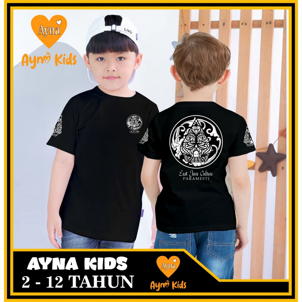 kaos atasan anak laki laki perempuan model kekinian design EAST JAVA CULTURE kaos anak sehari hari k