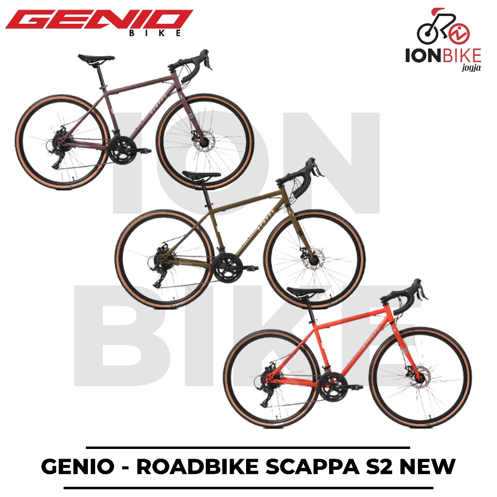 Sepeda Gravel Genio Scappa S2 700c Terbaru 700 c Discbrake Disc Brake Scapa GravelBike Road Road Bik