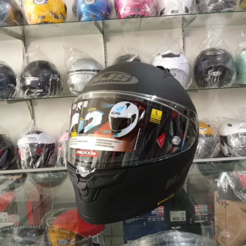 HELM NJS ZX-1R SOLID HITAM DOFF ORIGINAL