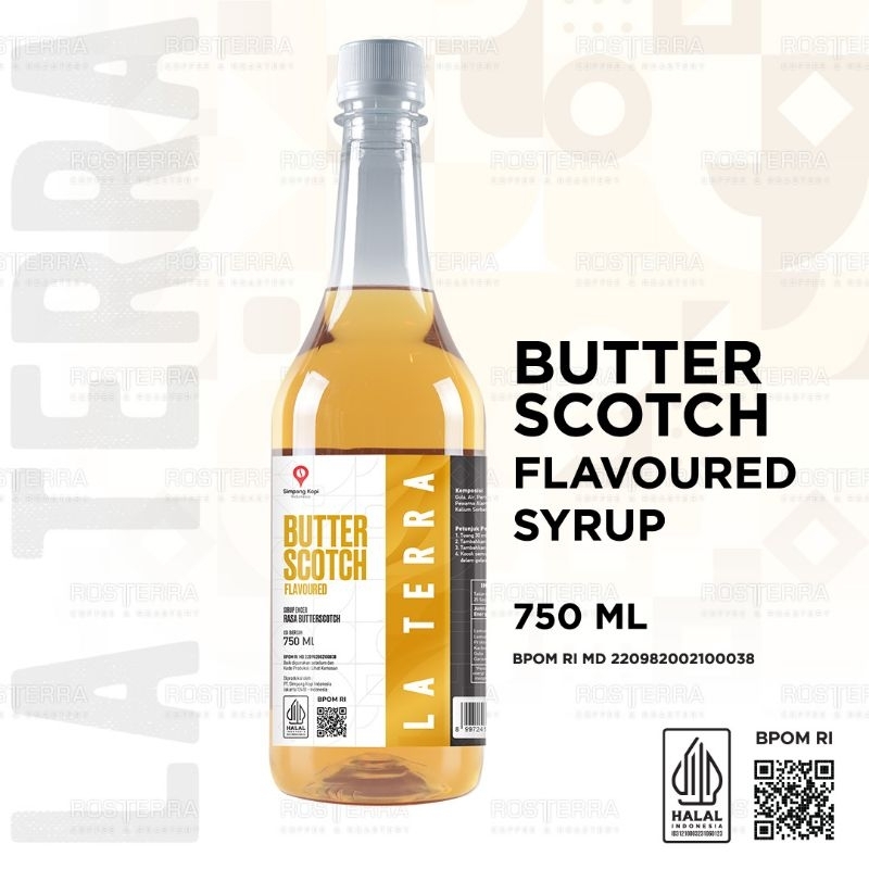 

Syrup Butter Scotch Flavor Minuman Sirup Rasa 750 ml La Terra