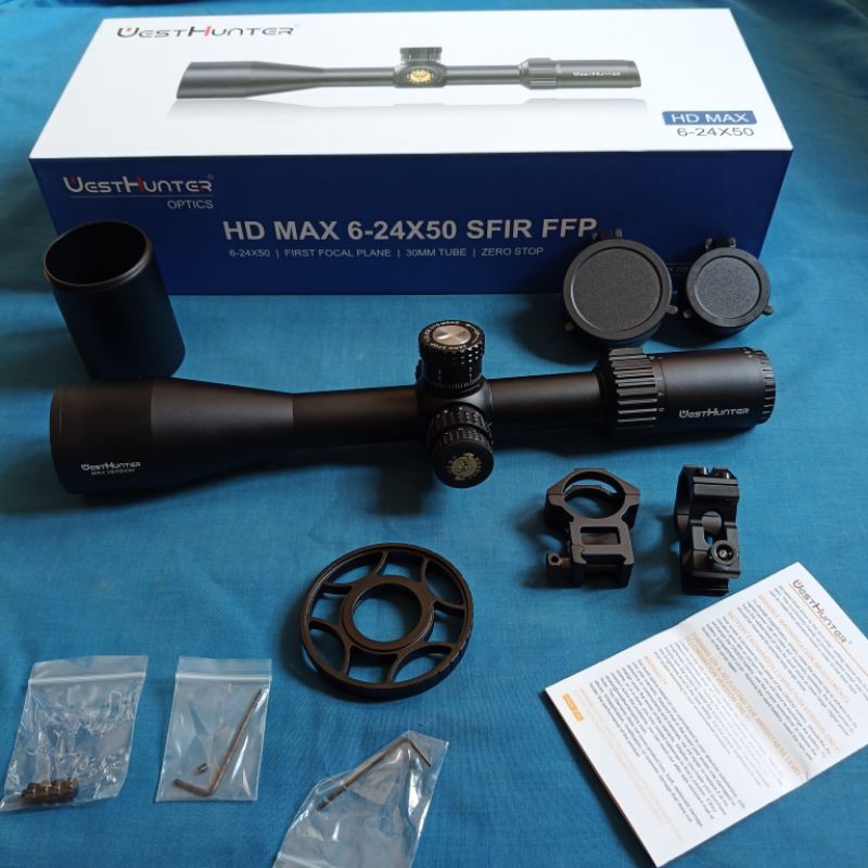 Telescope westhunter HD max 6-24x50 sfir ffp zero stop