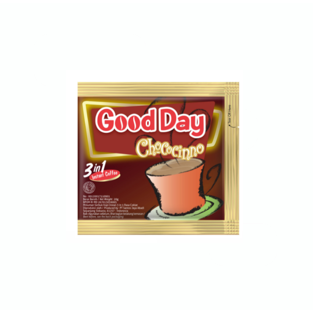 

Bubuk Kopi Good Day Chococinno 20gr 1 renteng 10pcs