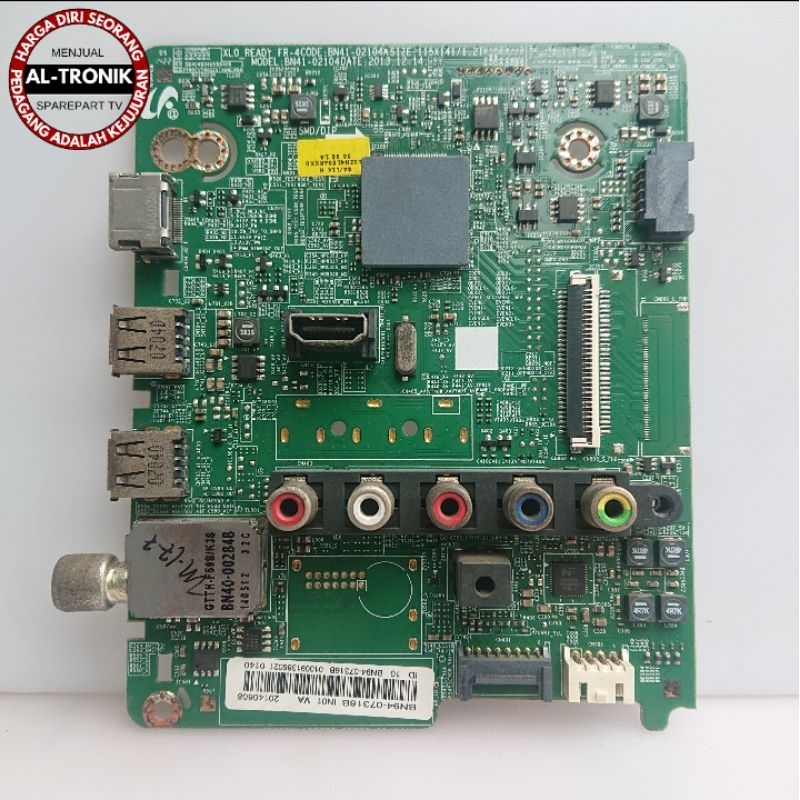 MAINBOARD TV LED SAMSUNG 32 INCH MODEL UA32H4100AR MOTHERBOARD MOBO MESIN MODUL MB SAMSUNG UA32H4100