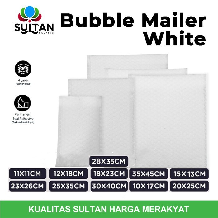 

AMPLOP BUBBLE MAILER WHITE RUFSET ENVELOPE WRAP SATUAN PREMIUM