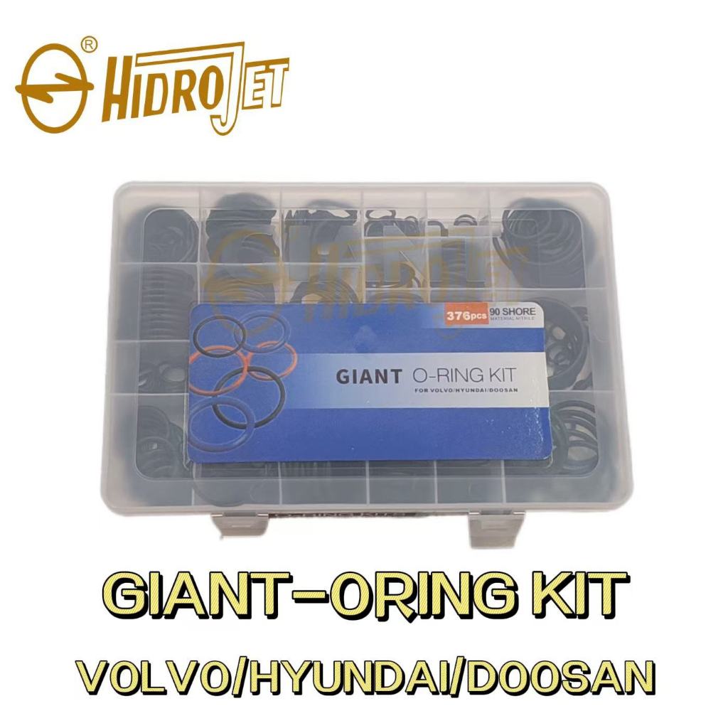 ORING KIT ORING BOX GIANT VOLVOI/HYUNDAI/DOOSAN NBR90 SHORE 90 Rp130.000