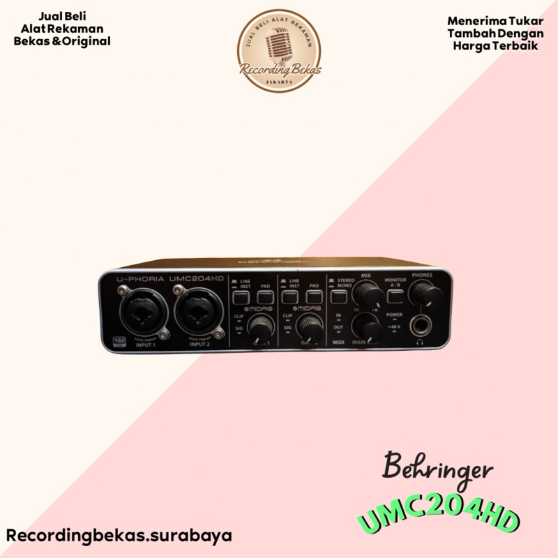 Soundcard Behringer UMC204HD (Bekas)