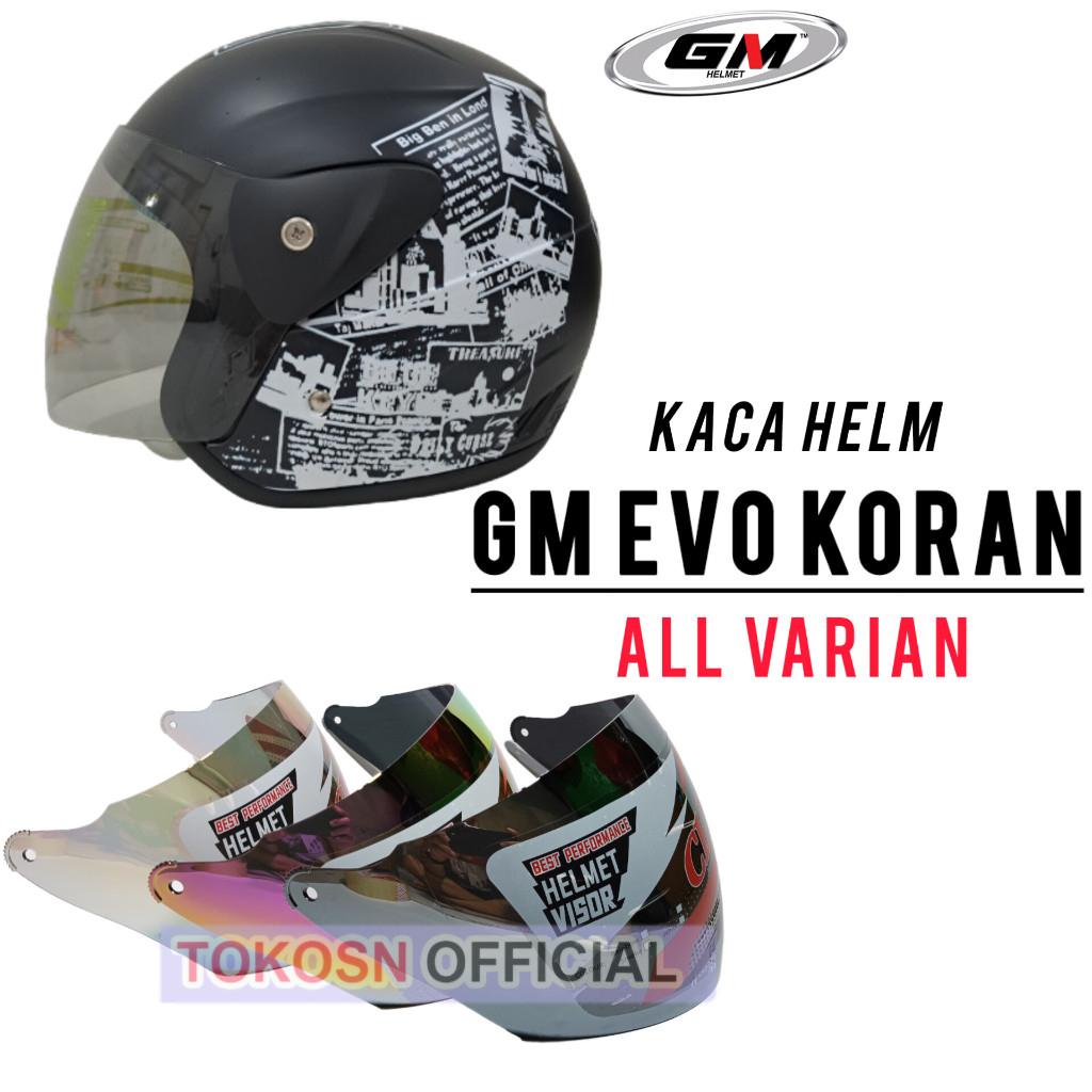 Kaca helm GM EVO KORAN visor helmet EVOLINE icon motif koran