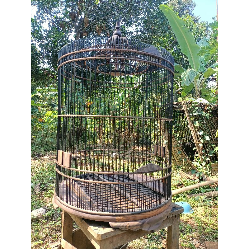 sangkar murai batu no 2 (D58) bahan Sono Keling dasaran triplek  (mentahan) sudah sama packing kayu