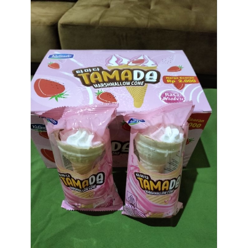 

Tamada Marshmallow Cone 1 Box isi 12 pcs.