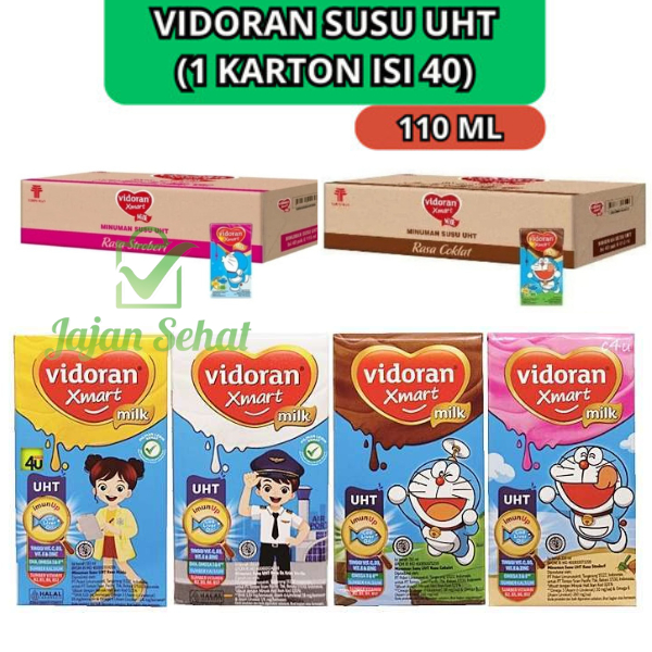 

Vidoran Xmart Susu UHT 110ml 1 karton Isi 40 Pcs