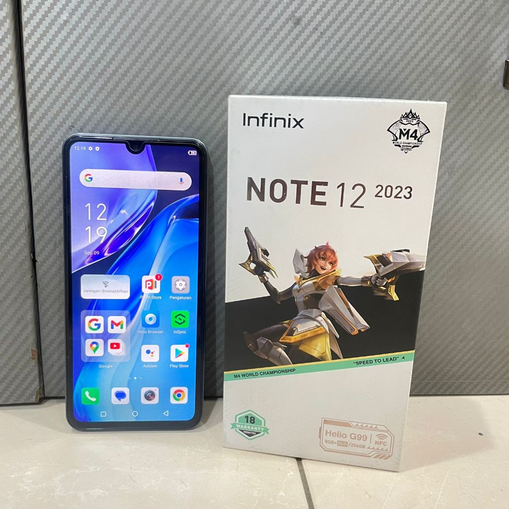 Handphone Infinix Note 12 2023, New BNOB Ram 8/256Gb, Blue