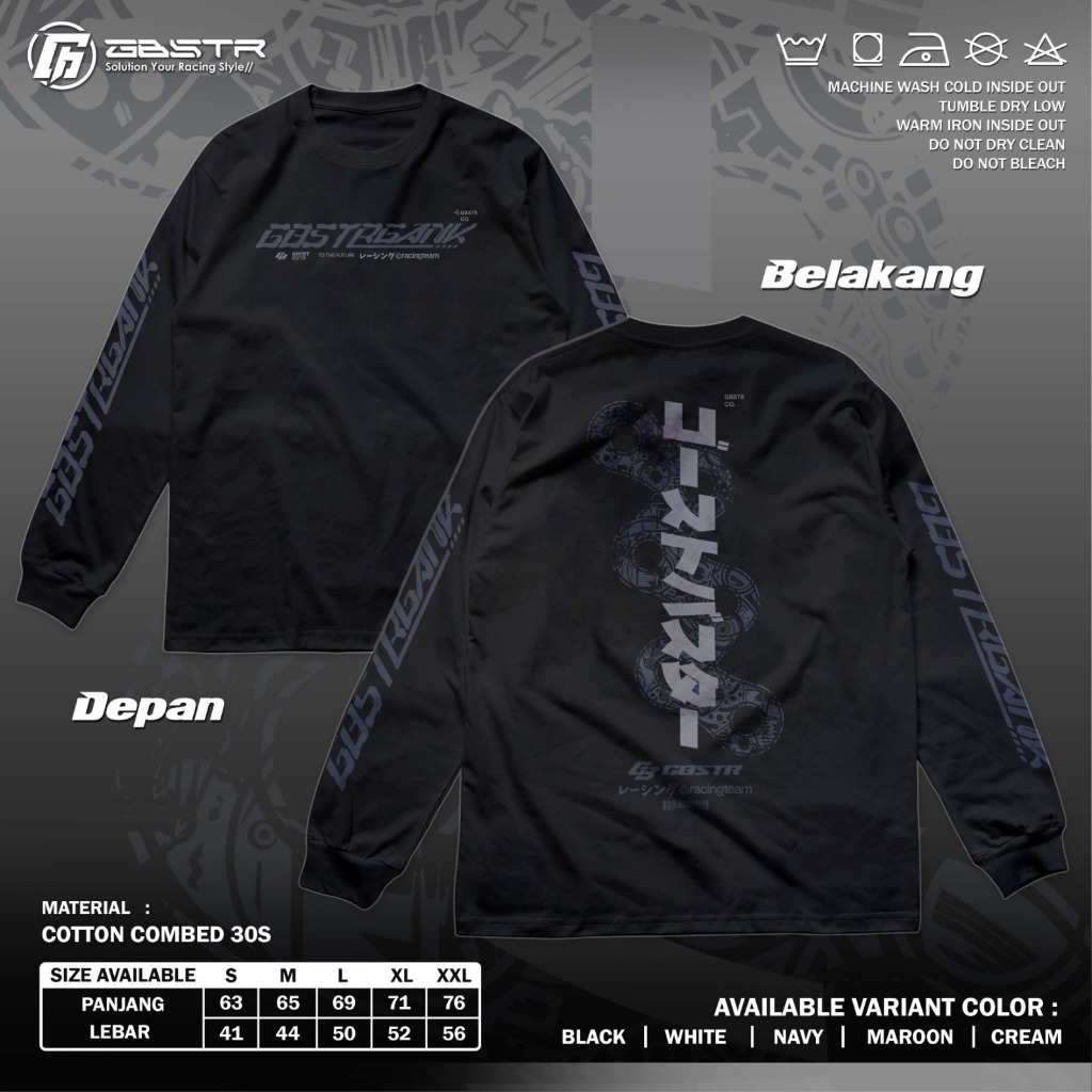 KAOS RACING GBSTR GANK TO THE FUTURE - Ghost Buster - Tshirt Longsleeve Motor Herex Otomotif GBA5349
