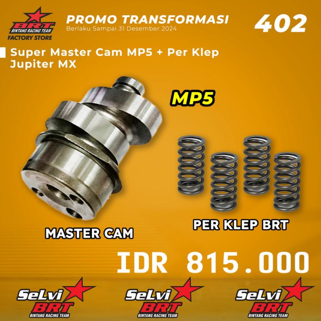 PAKET NOKEN AS BRT MP5 PER KLEP YAMAHA JUPITER MX MX KING VIXION OLD R15 NVL NVA XABRE