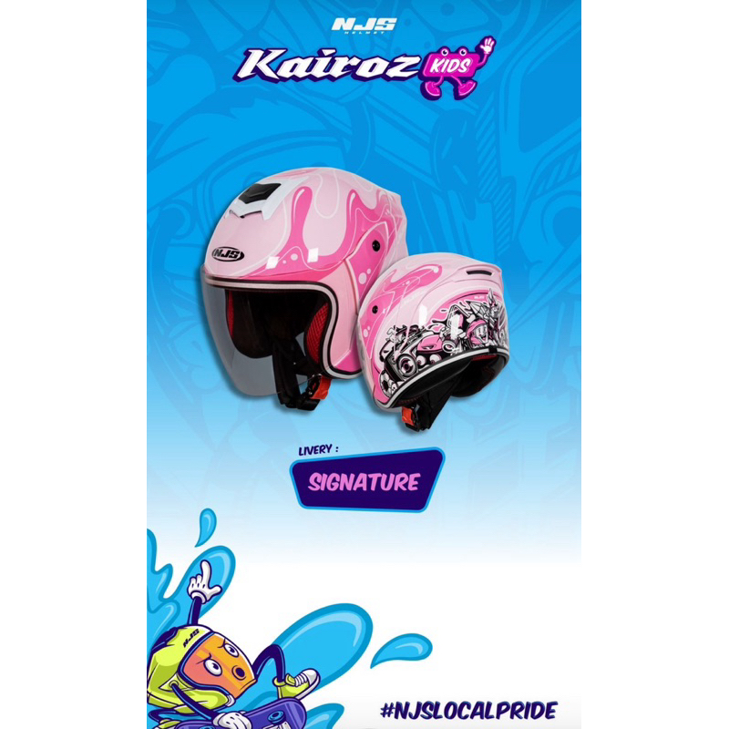 Helm NJS Kairoz Kids Original-Helm Anak NJS