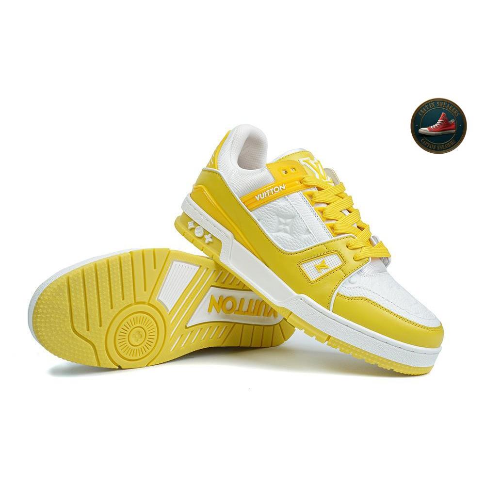 SEPATU SNEAKERS LV TRAINER YELLOW