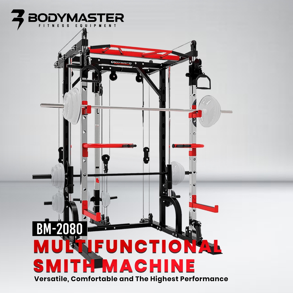 BODYMASTER Smith Machine BM-2080 - Squat Power Rack Bench Press Cable