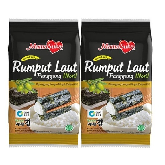 

Mamasuka Rumput Laut 9gr Rumput Laut Kering Panggang Nori Semua Rasa | Instant Seaweed Sheet