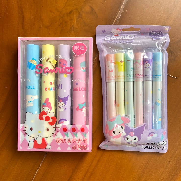 

Stabilo Set isi 4 Alat Tulis Highlighter Karakter Kartun Sanrio Cinnamoroll My Melody Kuromi Hello Kitty Lucu Unik Kado Gift Hadiah