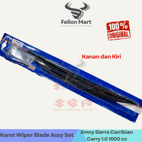 Karet Wiper Blade Assy Set Dapat Sepasang Kanan dan Kiri Suzuki Katana Jimny Sierra Carribian Carry 