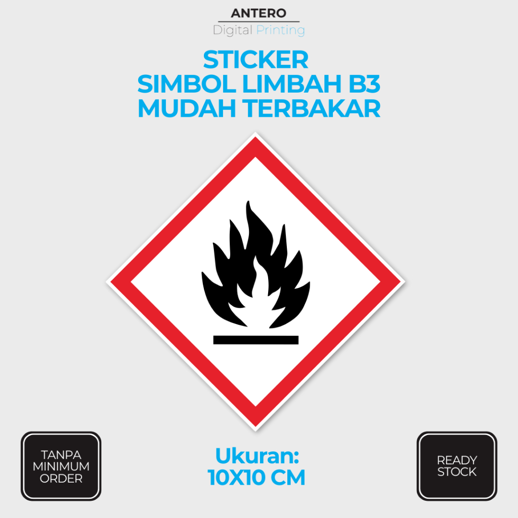

STIKER LIMBAH B3 / MUDAH TERBAKAR | STIKER PETUNJUK LIMBAH B3 / MUDAH TERBAKAR | STIKER VINYL TAHAN AIR