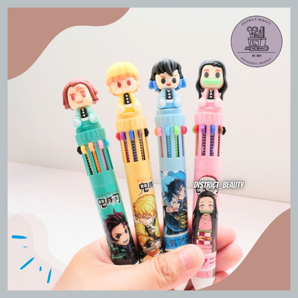 

PULPEN CETEK 10 WARNA DEMON SLAYER PEN MEKANIK 10 WARNA TINTA WARNA WARNI MOTIF KIMETSU NO YAIBA TERMURAH