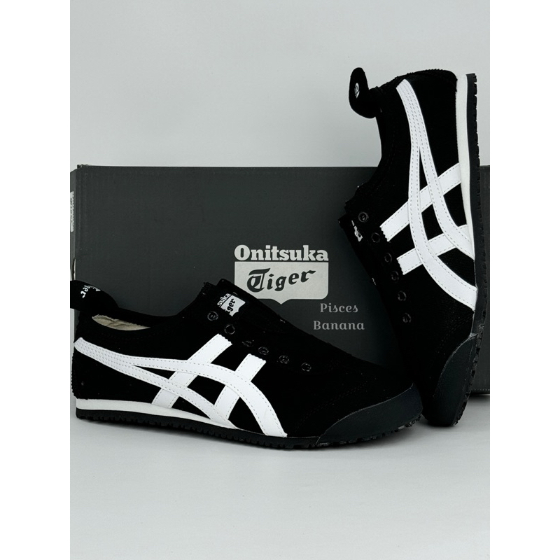 Sepatu ONITSUKA Mexico 66 Slip On Black White