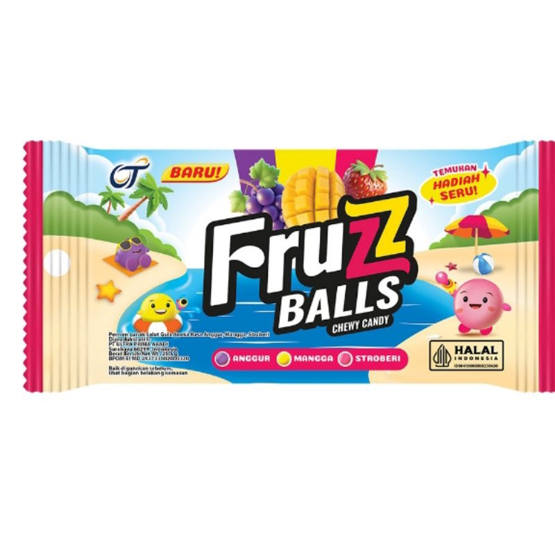 

Fruzz Ball Permen Chewy Rasa Buah 25.5 g