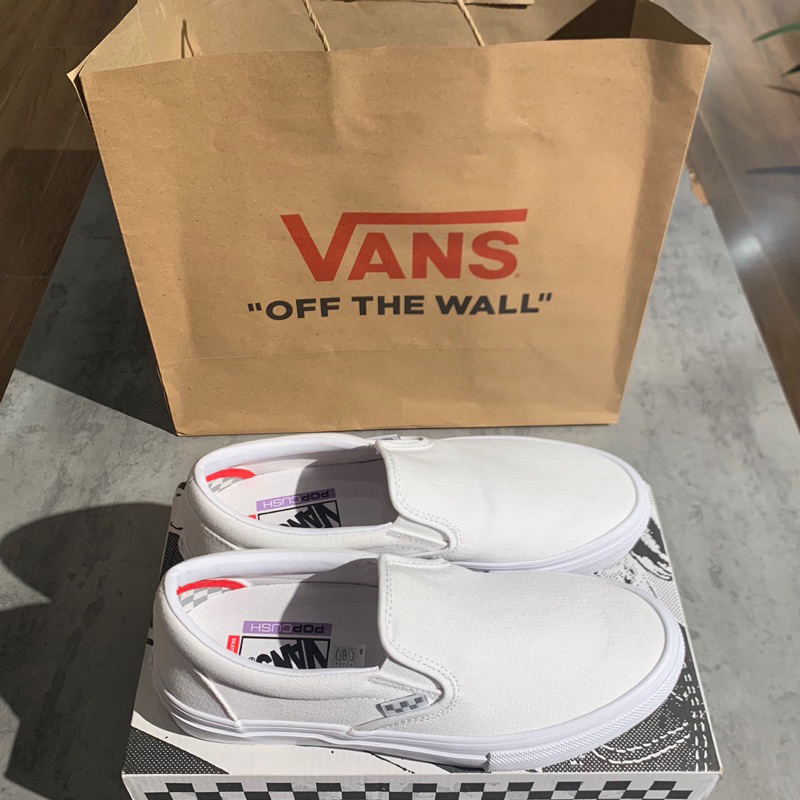 VANS SKATE SLIP ON TRUE WHITE