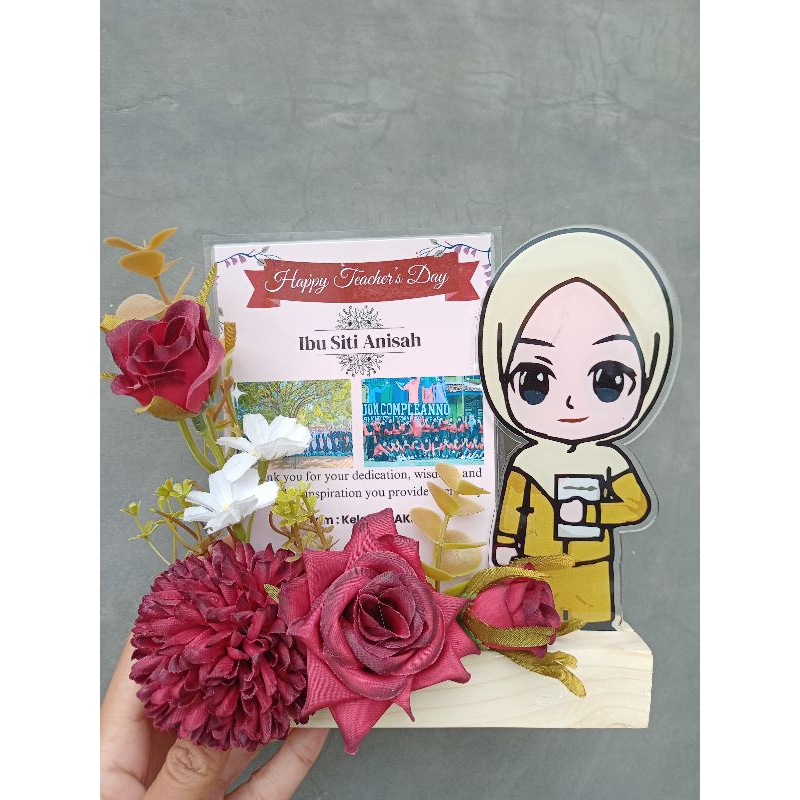 

Akrilik Hari Guru | Flower Box Hari Guru