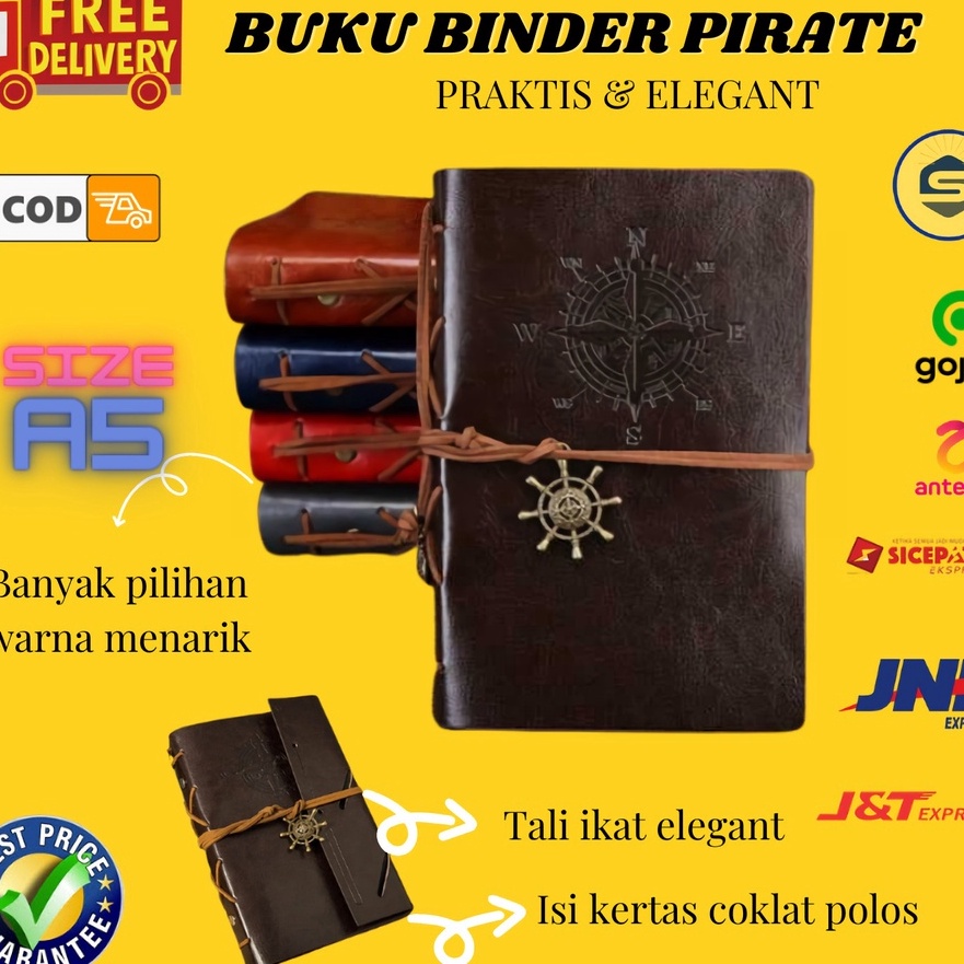 

Promo Buku Catatan Jurnal Binder Note an Aesthetic Model Kompas Cover Kulit Sintetis A5
