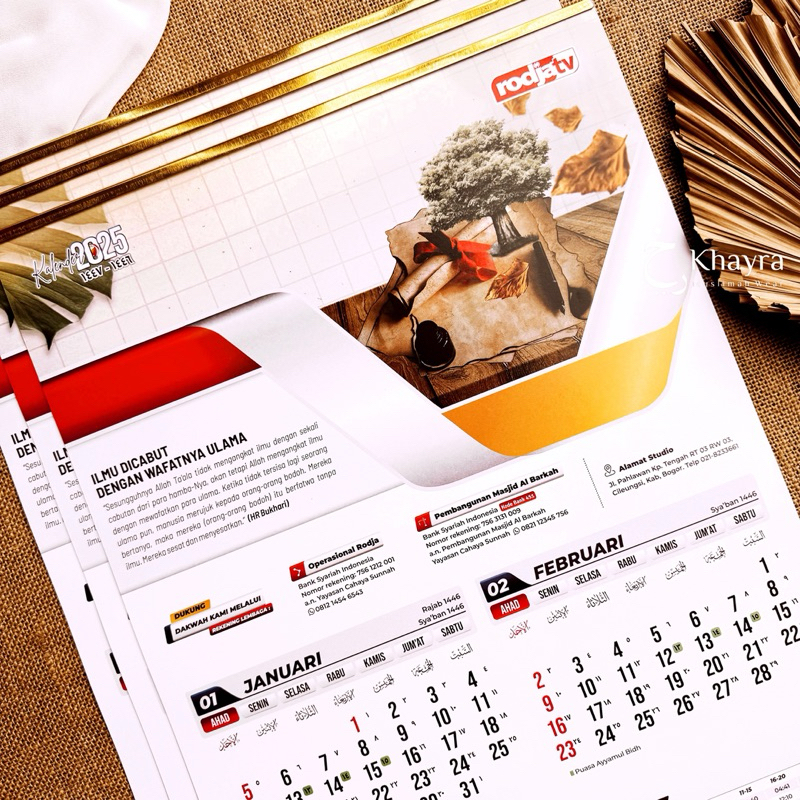 [ READY ] KALENDER DINDING RODJA 2025 KALENDER HIJRIYAH | KALENDER ISLAMI | KALENDER PUASA SUNNAH