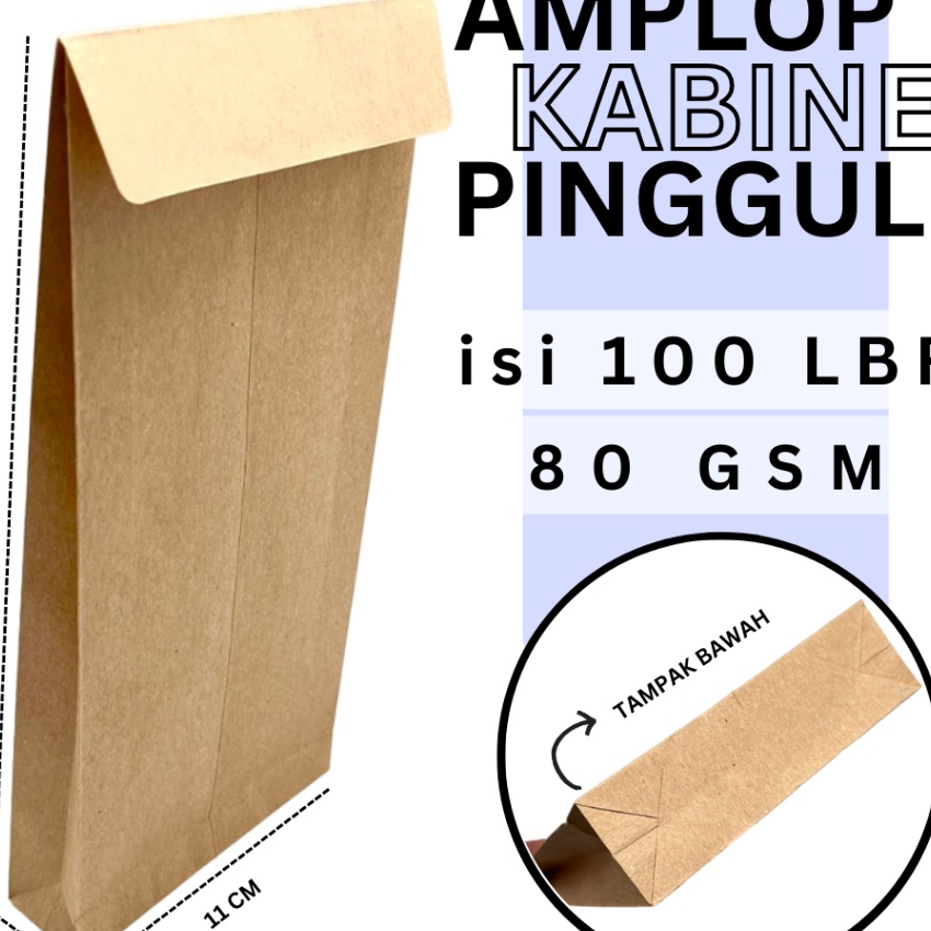 

Price Amplop Coklat Kabinet PINGGUL 11x24Cm isi 1lbr amplop uang