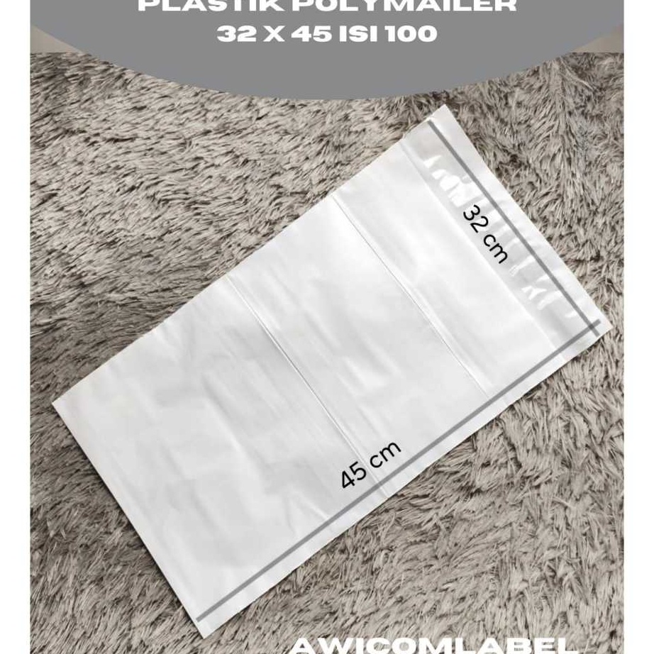 

KF7 32x45 POLYMAILER PUTIH Plastik Packing ukuran 32 x 45 cm isi 1