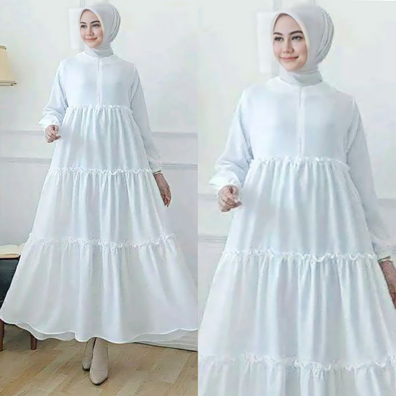 Gamis Perempuan Crinkle Airflow Gamis Wanita Dewasa Baju Muslim Crinkle Airflow