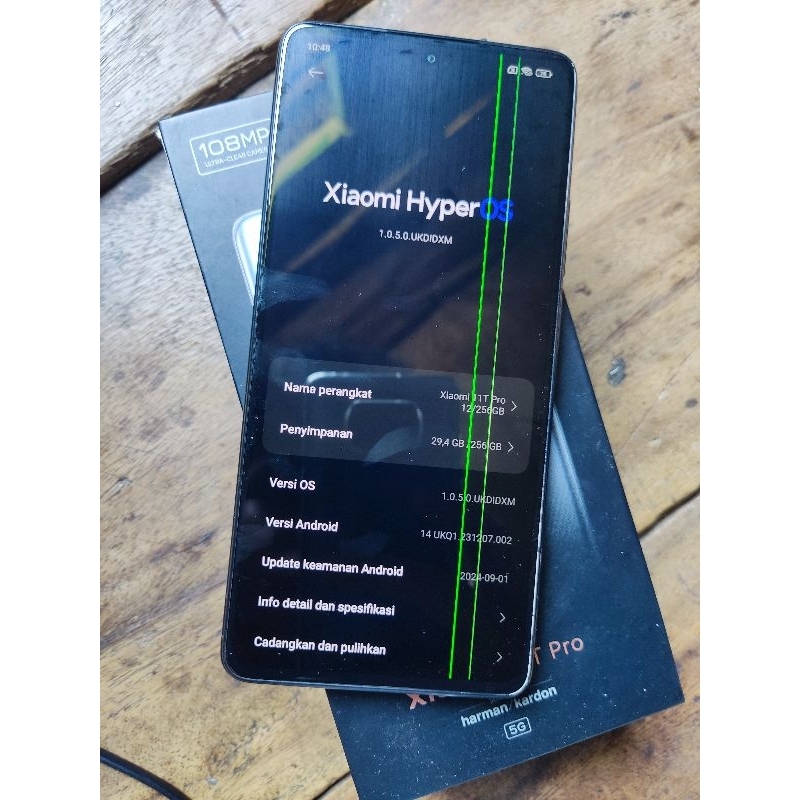 Xiaomi 11T Pro 5G 12/256GB Minus Lcd GreenLine (Garis hijau)