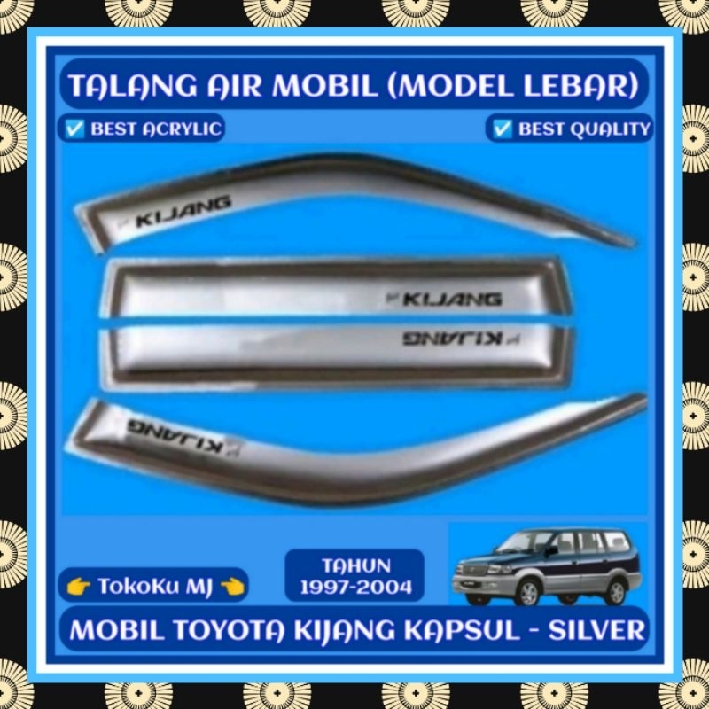 TALANG AIR MOBIL TOYOTA KIJANG KAPSUL (MODEL LEBAR) SILVER