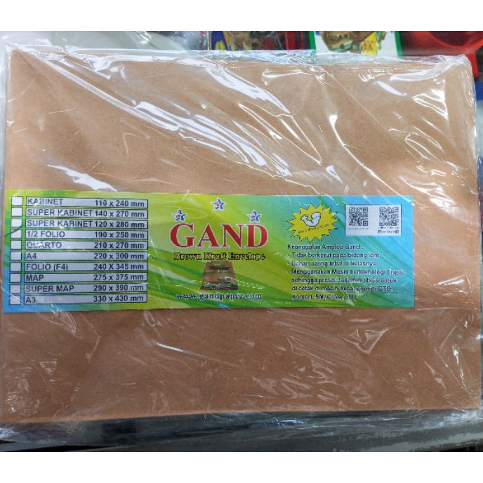 

HJ6 Amplop Coklat polos 12 Folio Gand 1pak1pcs