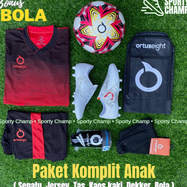 Surprise Paket Sepatu Sepak bola Anak Ortus Ryuo Lengkap Bonus Bola Paket Komplit Sepatu Sepakbola A