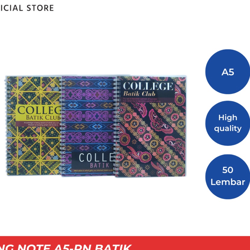 

KF7 KENKO RING NOTE BUKU NOTE NOTEBOOK A5RN BATIK
