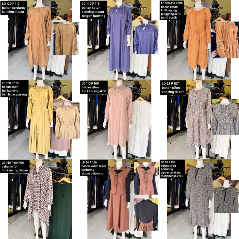 DRESS LONG TUNIK WANITA BUNGA BUNGA PREMIUM KORE4N STYLE