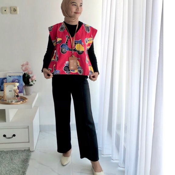 HARGA GROSIR  Masayu Batik  Cardi Vest Rompi Batik Jumputan Handmade Ori